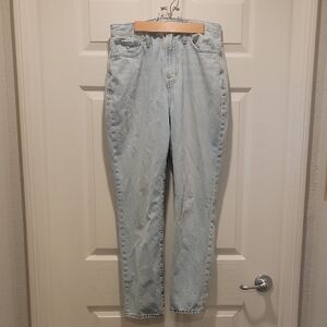 Madewell Women's High Rise Light Wash Jeans - 29 Curvy Perfect Vintage